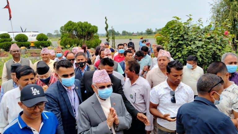 झापा पुगे ओली, आजै चारवटा सभालाई सम्बाेधन गर्ने